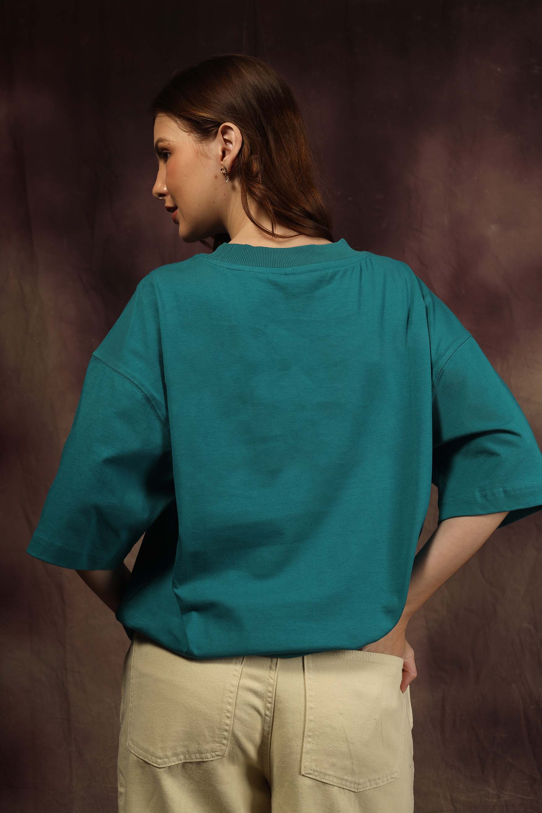 Teal Green Blank Box Fit Tshirt