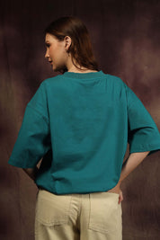 Teal Green Blank Box Fit Tshirt