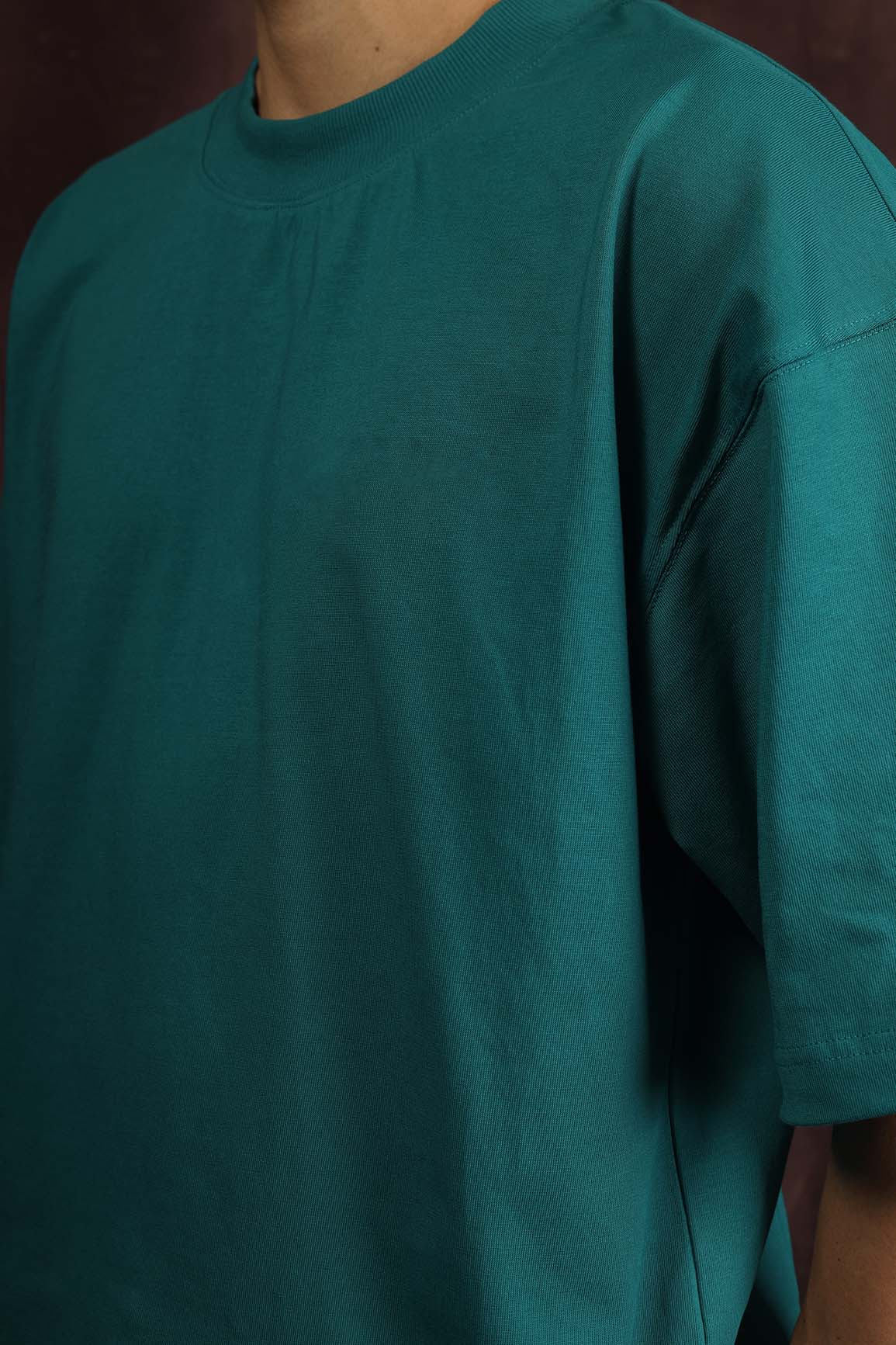 Teal Green Blank Box Fit Tshirt
