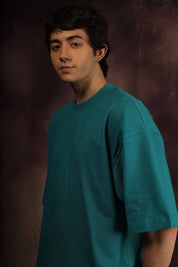 Teal Green Blank Box Fit Tshirt