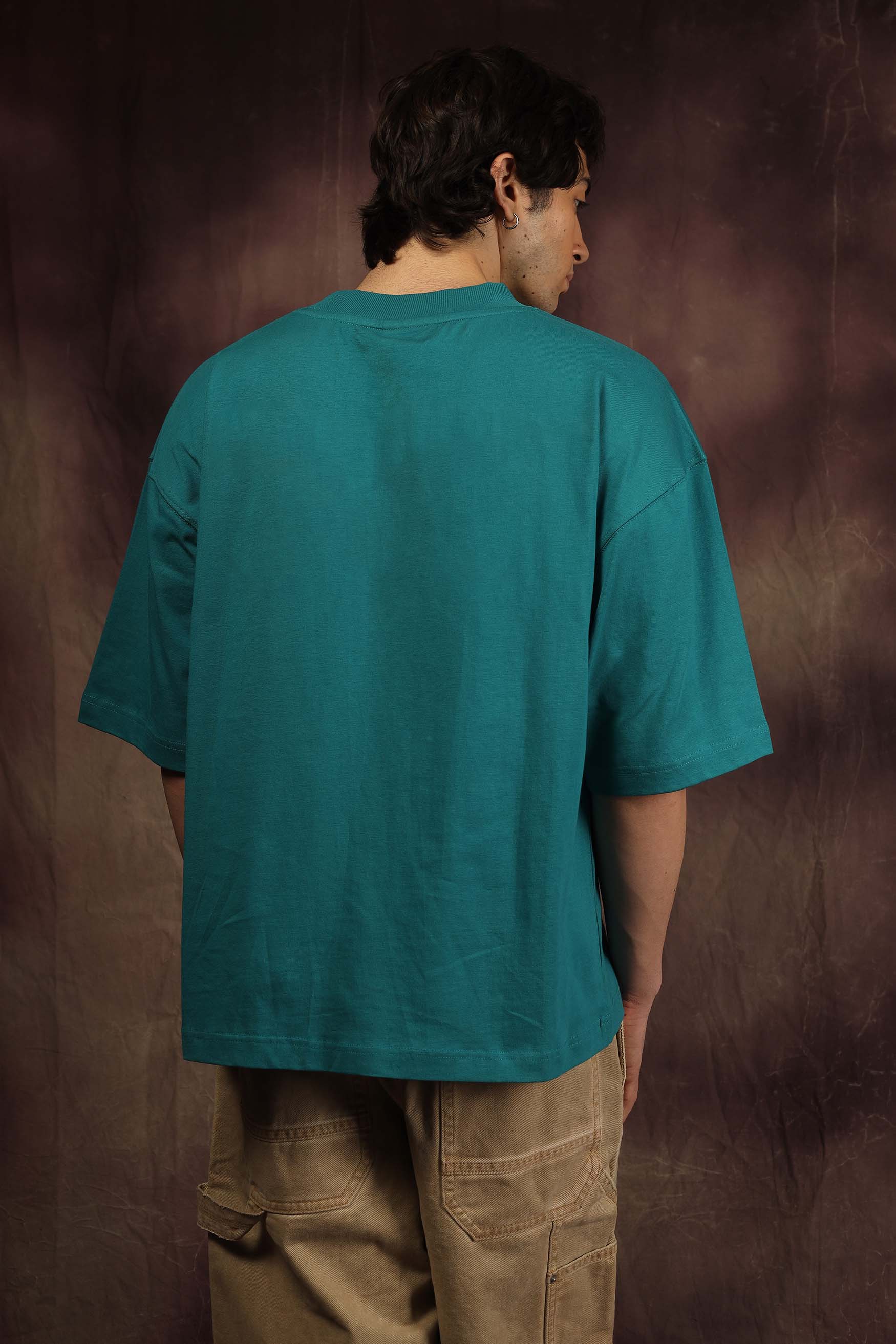 Teal Green Blank Box Fit Tshirt
