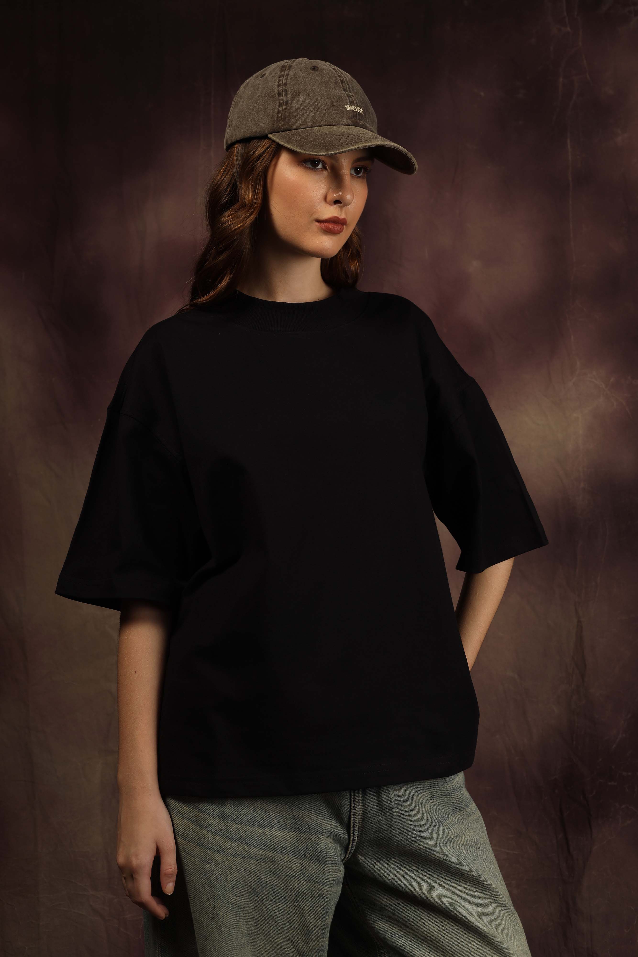 Black Blank Box Fit Tshirt