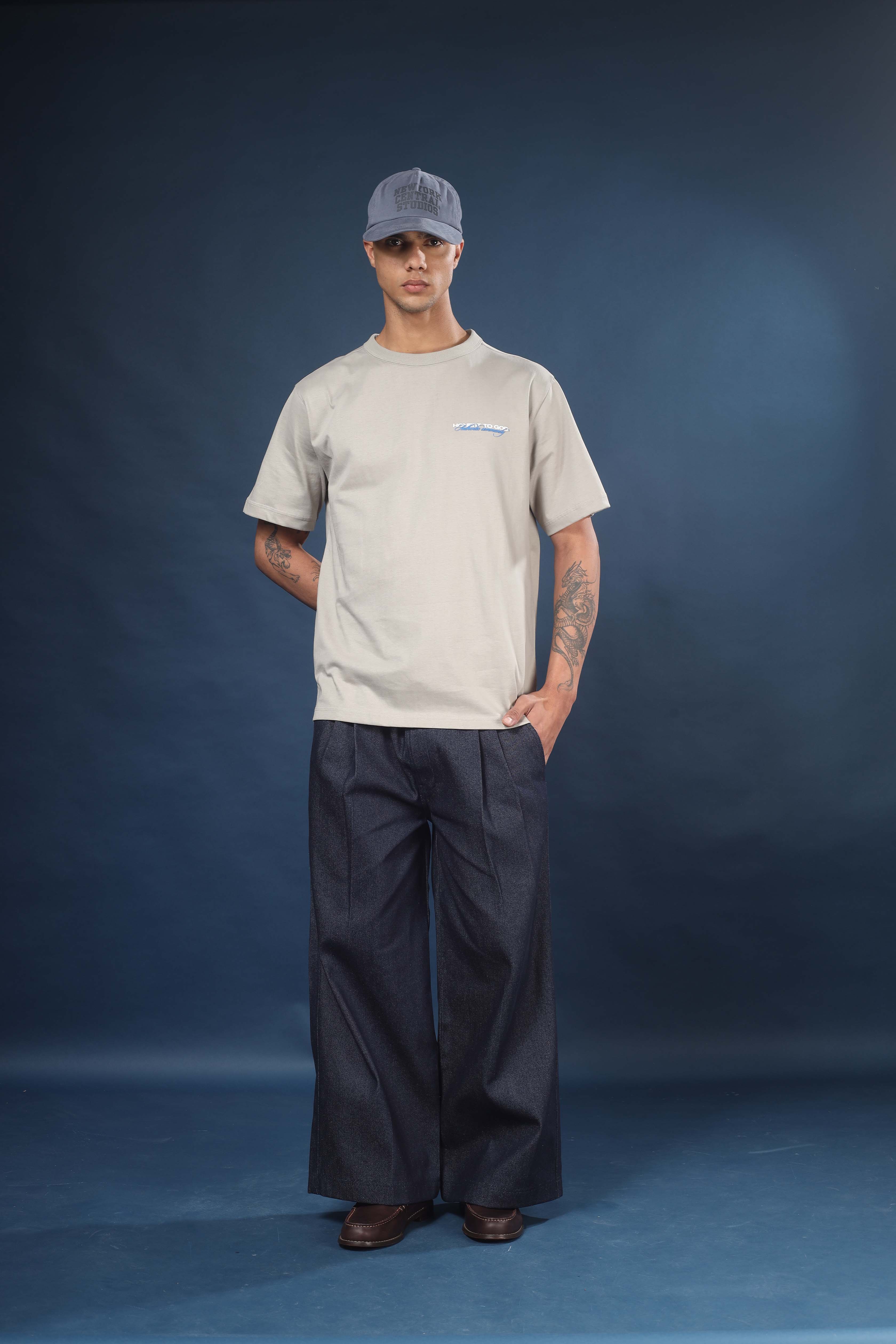 Honest to God | 220 GSM Regular Fit Tee - Military Bound Rib Neck Gray