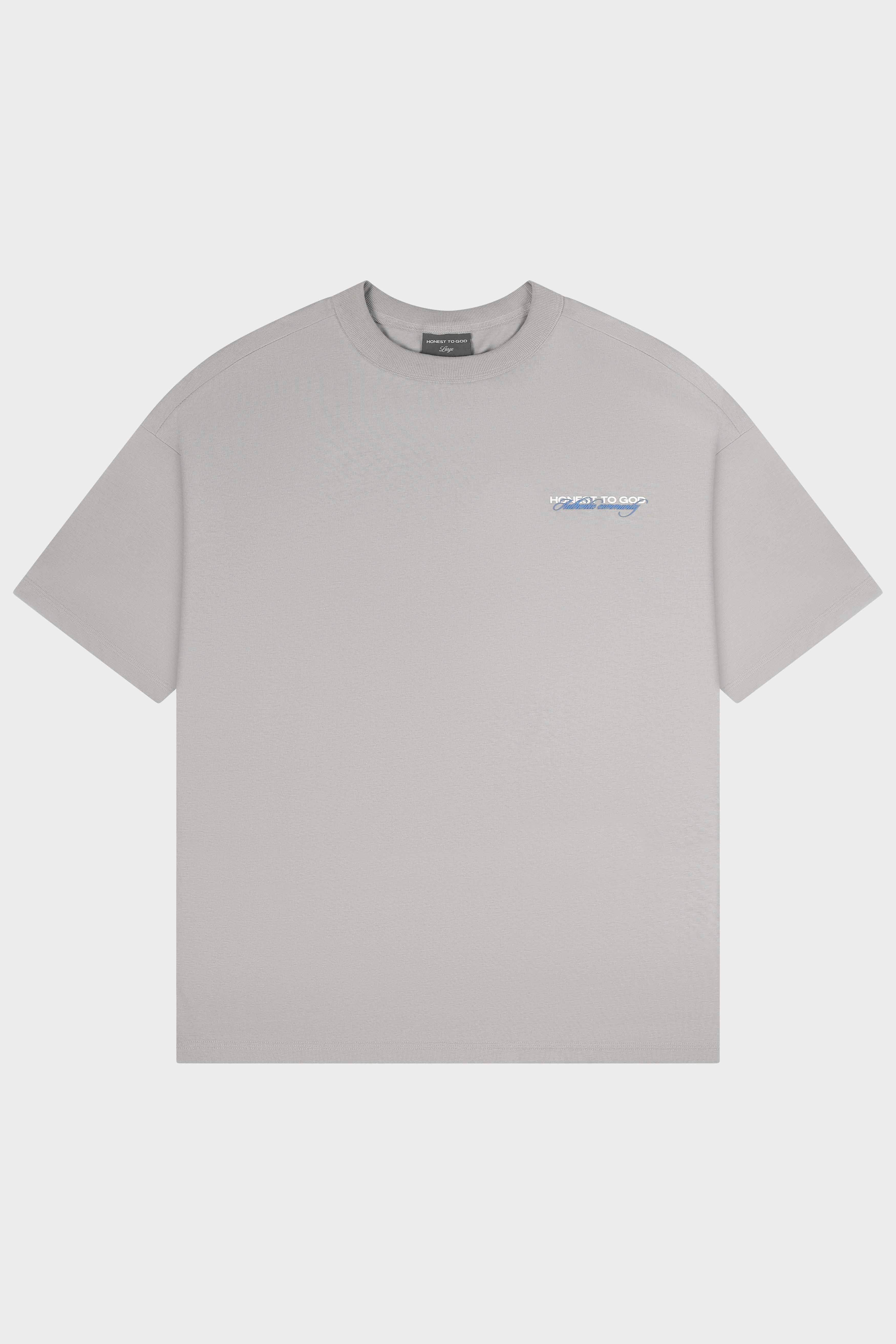 Honest to God | 220 GSM Regular Fit Tee - Military Bound Rib Neck Gray