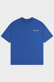 Cobalt Blue Regular Fit Bound Crew Neck Tee