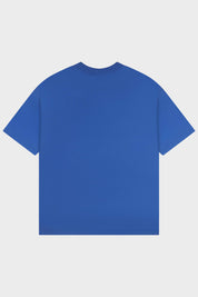 Cobalt Blue Regular Fit Bound Crew Neck Tee