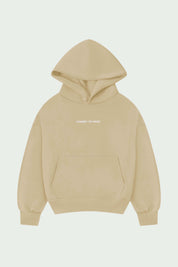 KHAKI CREAM BOX FIT HOODIE