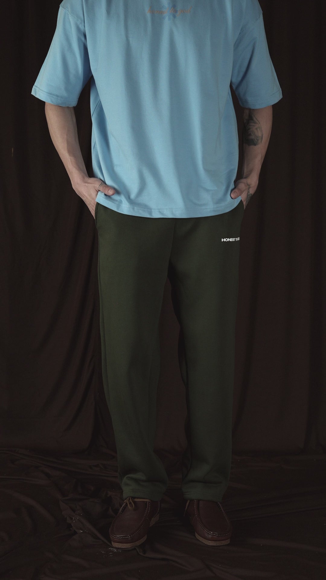 KOMBU GREEN STRAIGHT SWEATPANT