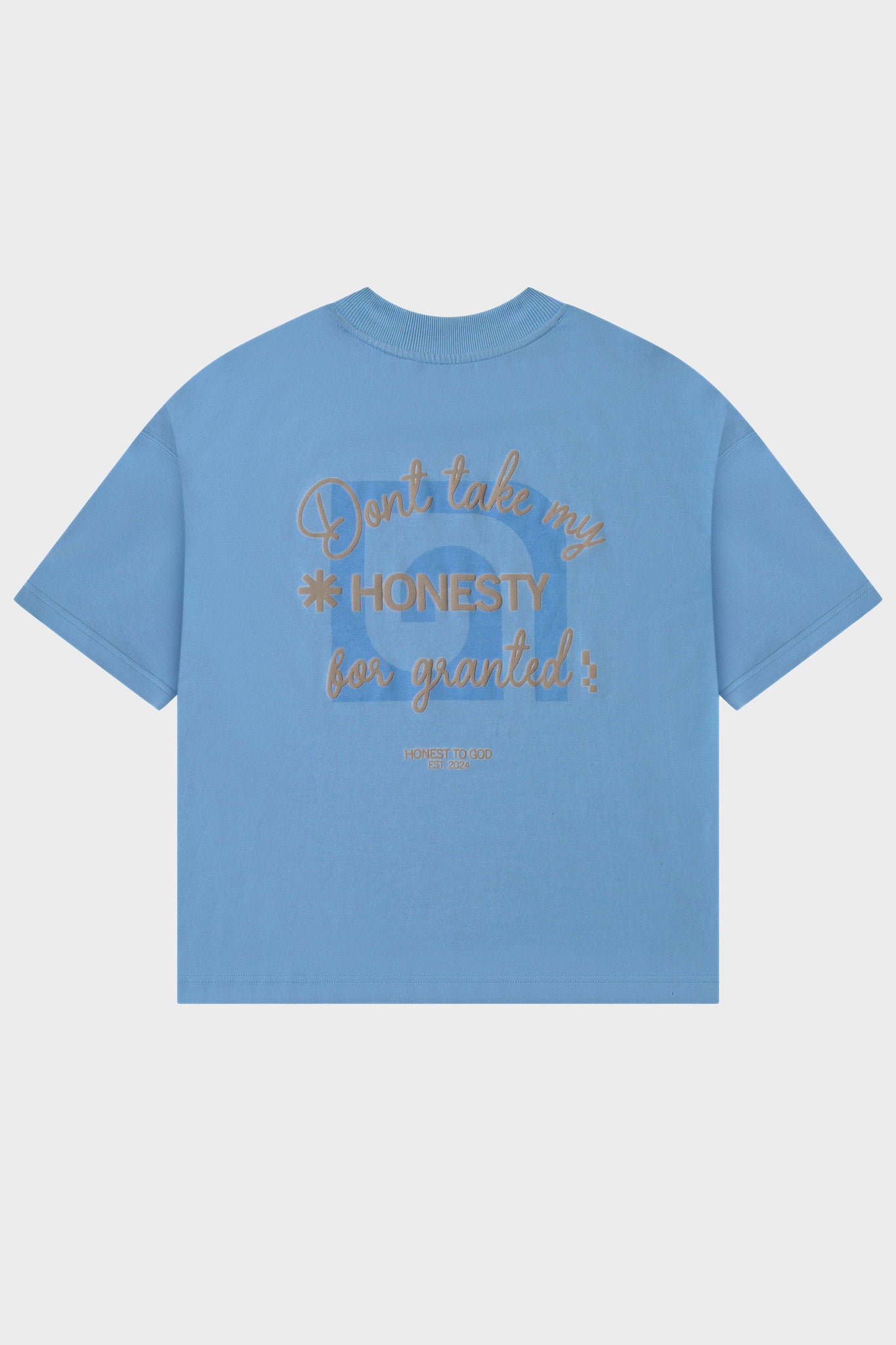 Basic Tee Basic Blue Shirt Essential Crew Neck T-Shirt Baby Blue